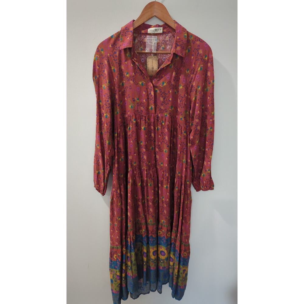 Natural Life Rebecca Long Sleeve Midi Dress NWT - Picture 3 of 5